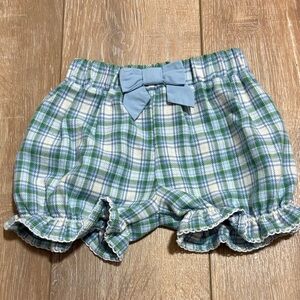 The Beaufort Bonnet Company Natalie knickers flannel Plaid Green and Blue